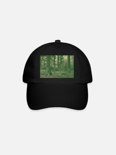 Träumerwald - Baseballkappe - Schwarz/Schwarz