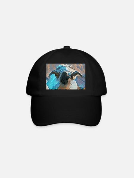 Walliser Schwarznasen Bock - Baseballkappe - Schwarz/Schwarz