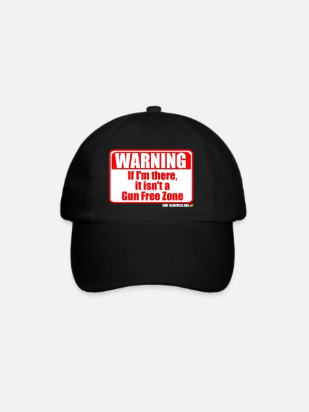 Gun Free Zone Warning - Baseballkappe - Schwarz/Schwarz