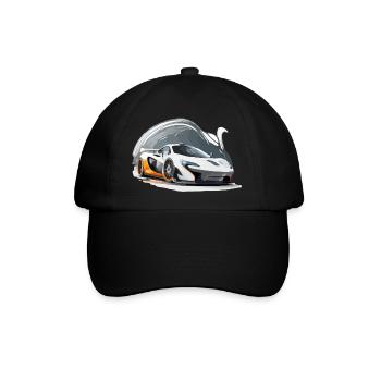 Der Sportwagen - Baseballkappe - Schwarz/Schwarz - Vorne