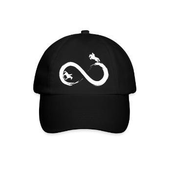 Endloses Reiten - Baseballkappe - Schwarz/Schwarz - Vorne