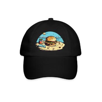 Hamburger am Strand Nr. 1 - Baseballkappe - Schwarz/Schwarz - Vorne