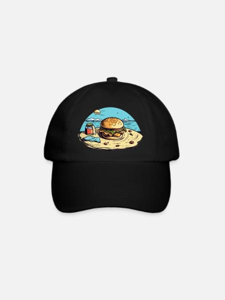 Hamburger am Strand Nr. 1 - Baseballkappe - Schwarz/Schwarz