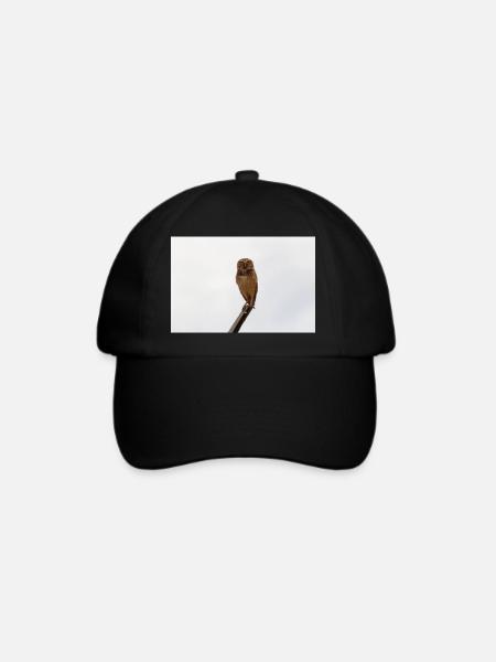 Die Eule - Baseballkappe - Schwarz/Schwarz