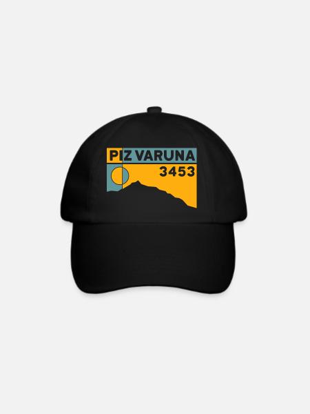 Piz Varuna Skitour Skigebiet Wandern Normalweg - Baseballkappe - Schwarz/Schwarz