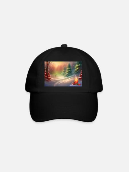 Weihnachtsträumerei - Baseballkappe - Schwarz/Schwarz