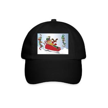 Jingle Bells Rudolph - Baseballkappe - Schwarz/Schwarz - Vorne