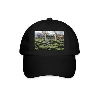 Französischer Zen-Garten - Baseballkappe - Schwarz/Schwarz - Vorne