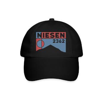 Niesen Berg Wandern Wanderung Souvenir Thunersee - Baseballkappe - Schwarz/Schwarz - Vorne