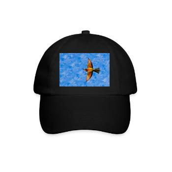 Bienenfresser im Flug - Baseballkappe - Schwarz/Schwarz - Vorne