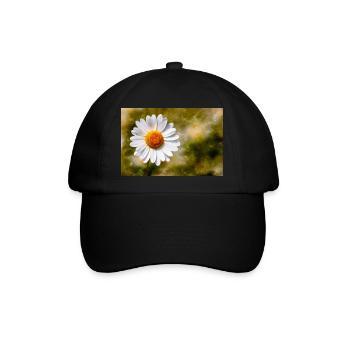 Margerite - Baseballkappe - Schwarz/Schwarz - Vorne