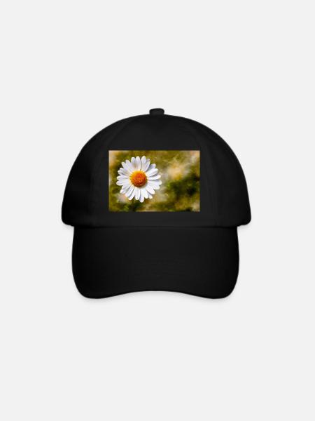 Margerite - Baseballkappe - Schwarz/Schwarz