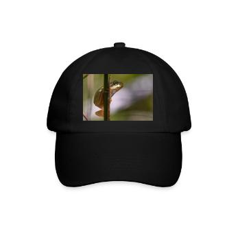 Laubfrosch - Baseballkappe - Schwarz/Schwarz - Vorne