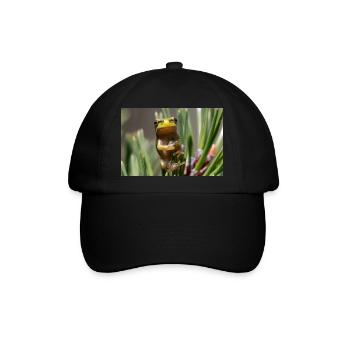 Laubfrosch - Baseballkappe - Schwarz/Schwarz - Vorne