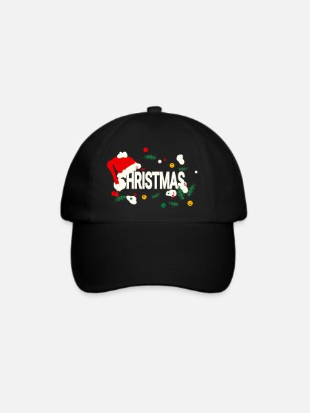 Weihnachten - Baseballkappe - Schwarz/Schwarz