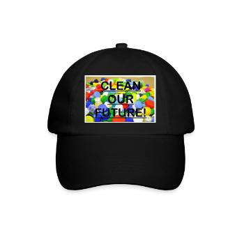 Kunststoff der Zukunft - Baseballkappe - Schwarz/Schwarz - Vorne