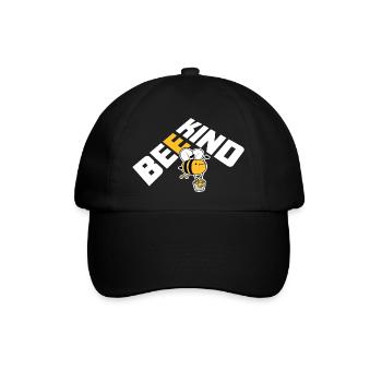 Sei nett niedlich Honig Freundlichkeit Biene Liebe inspirierend - Baseballkappe - Schwarz/Schwarz - Vorne
