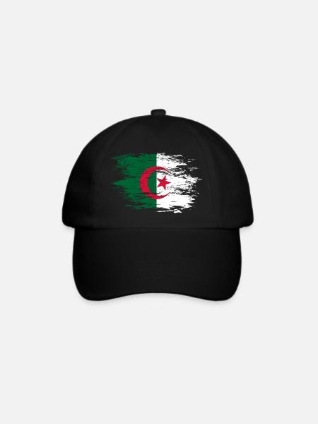Algerien Flagge used - Baseballkappe - Schwarz/Schwarz