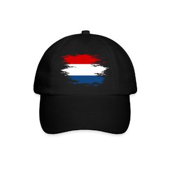 Holland Flagge used Design - Baseballkappe - Schwarz/Schwarz - Vorne