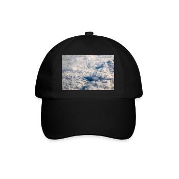 Wolkenformationen und die Alpen in der Nähe der Zugspitze - Baseballkappe - Schwarz/Schwarz - Vorne