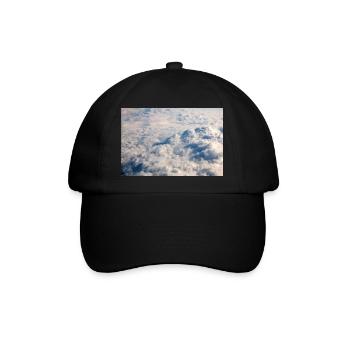 Wolkenformationen und die Alpen in der Nähe der Zugspitze - Baseballkappe - Schwarz/Schwarz - Vorne