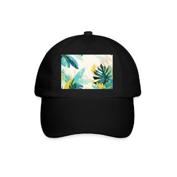 Sommerliche Vibes - Baseballkappe - Schwarz/Schwarz - Vorne