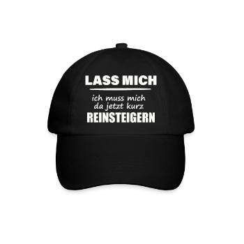 LASS MICH - Baseballkappe - Schwarz/Schwarz - Vorne