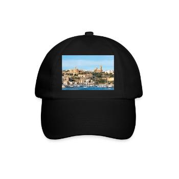 Gozo (Għawdex) Insel Mġarr Għajnsielem Stadt Malta - Baseballkappe - Schwarz/Schwarz - Vorne