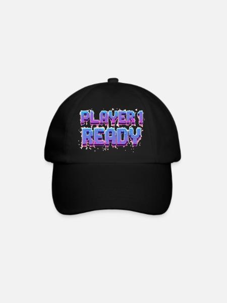 Player 1 Ready - Baseballkappe - Schwarz/Schwarz