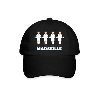 Marseille - Baseballkappe - Schwarz/Schwarz - Vorne
