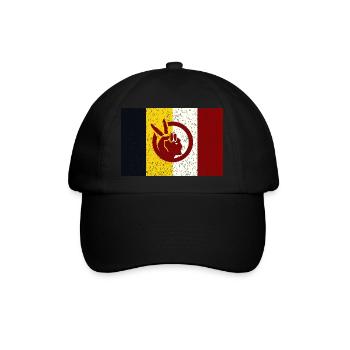 Bewegung der amerikanischen Indianer - Baseballkappe - Schwarz/Schwarz - Vorne