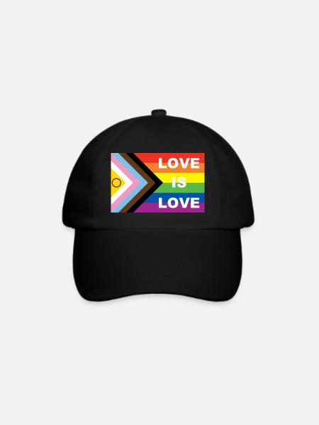 LOVE IS LOVE - Baseballkappe - Schwarz/Schwarz