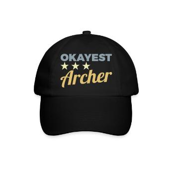 Durchschnittlicher Bogenschütze - Baseballkappe - Schwarz/Schwarz - Vorne