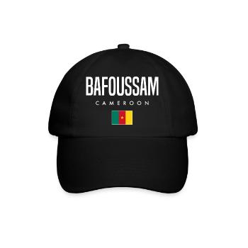 Bafoussam Kamerun Kameruner - Baseballkappe - Schwarz/Schwarz - Vorne