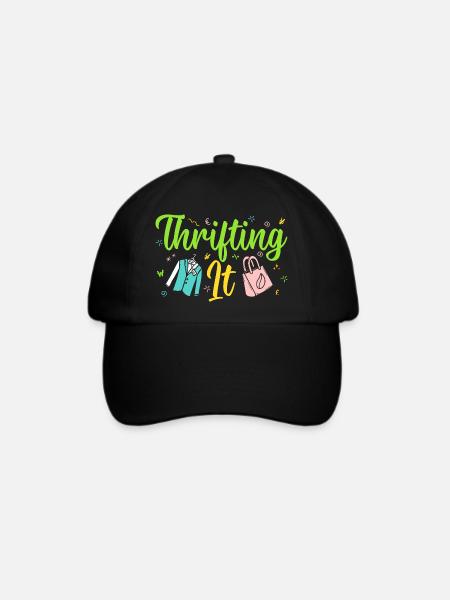 Thrift Shopper Thrifting It Thrift Store - Baseballkappe - Schwarz/Schwarz