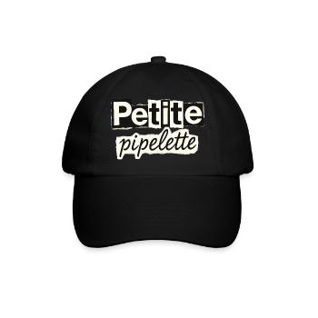 Humor Petite Pipelette Gesprächiges Mädchen - Baseballkappe - Schwarz/Schwarz - Vorne