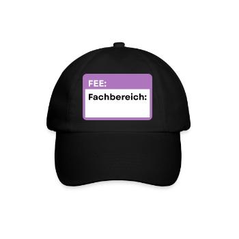 Fachbereich Schild Lila - Baseballkappe - Schwarz/Schwarz - Vorne
