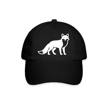 Fuchs Tier Silhouette - Baseballkappe - Schwarz/Schwarz - Vorne