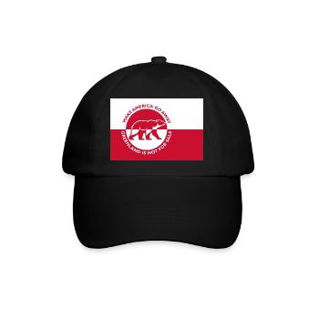 Grönland - Make America Go Away (Flag-Edition) - Baseballkappe - Schwarz/Schwarz - Vorne