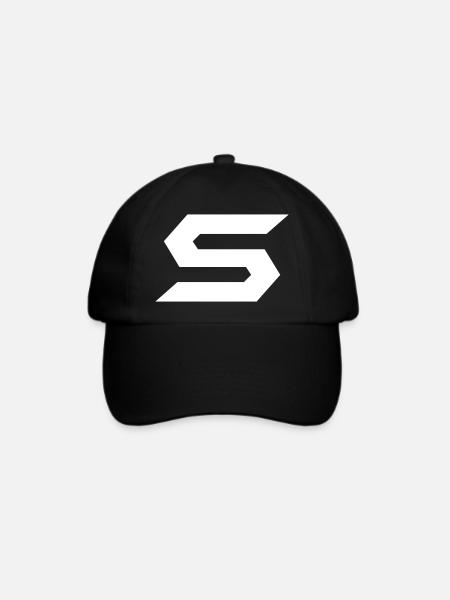 Geometrischer Zickzack-Kontrast - Baseballkappe - Schwarz/Schwarz