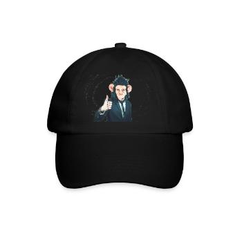 MONKEY - Baseballkappe - Schwarz/Schwarz - Vorne