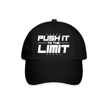 Push It To The Limit - Baseballkappe - Schwarz/Schwarz - Vorne