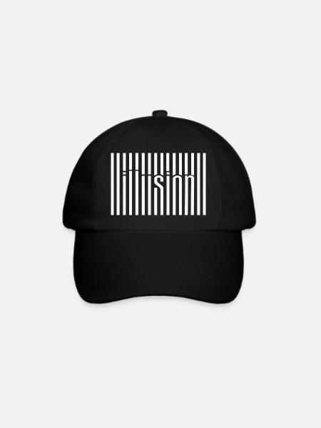 Barcode Illusion  - Baseballkappe - Schwarz/Schwarz