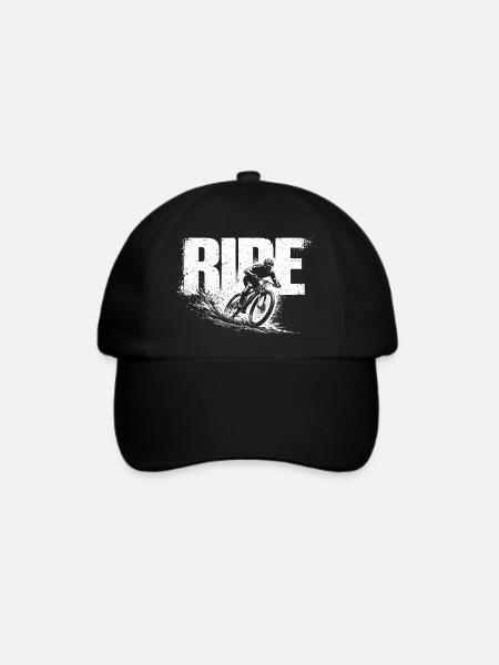 Ride Shirt Mountain Bike MTB Cycling Gift - Baseballkappe - Schwarz/Schwarz