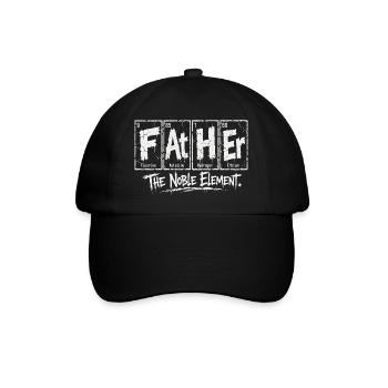 Vater – Das Edle Element - Baseballkappe - Schwarz/Schwarz - Vorne
