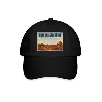 Lüneburger Heide - Baseballkappe - Schwarz/Schwarz - Vorne