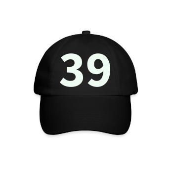 39- - Baseballkappe - Schwarz/Schwarz - Vorne
