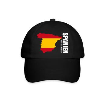 Spanien Auswandern - Baseballkappe - Schwarz/Schwarz - Vorne