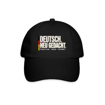 DEUTSCH. NEU GEDACHT. - Baseballkappe - Schwarz/Schwarz - Vorne