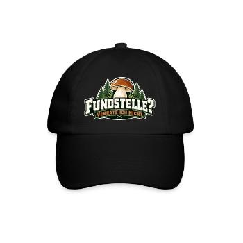 Fundstelle? Verrate ich Nicht - Baseballkappe - Schwarz/Schwarz - Vorne